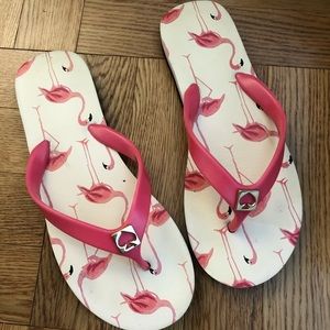Kate Spade ♠️ pink flamingo flip flops size 6
